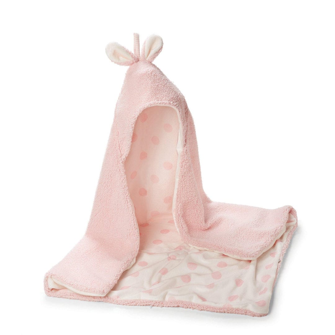 Bunny Hooded Blanket - Pink