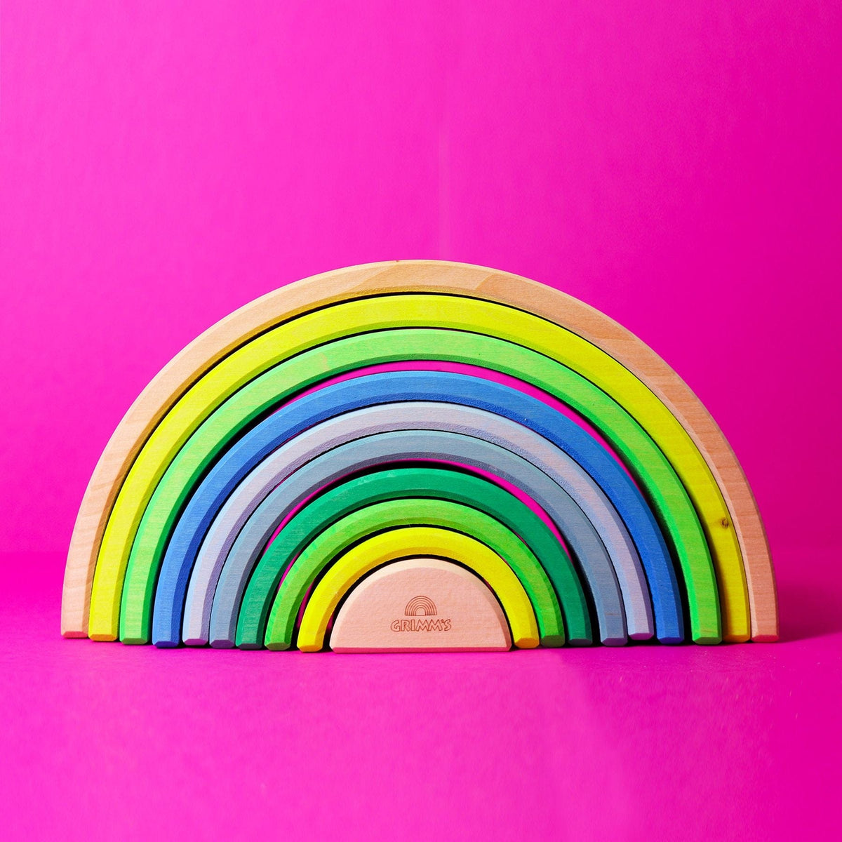 Grimm's Rainbow Neon Green 10 Piece