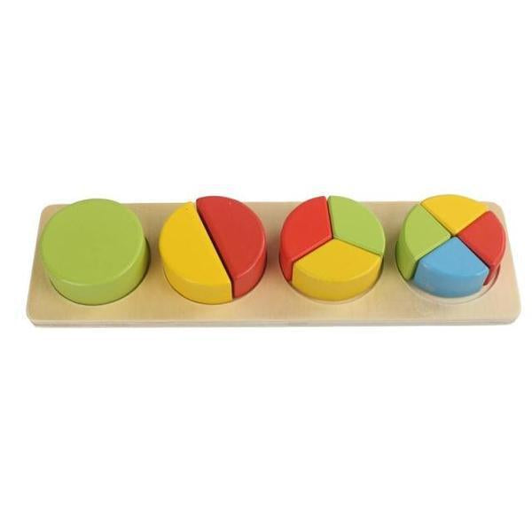 Wooden Fraction Circle Puzzle & Early Math Learning Board