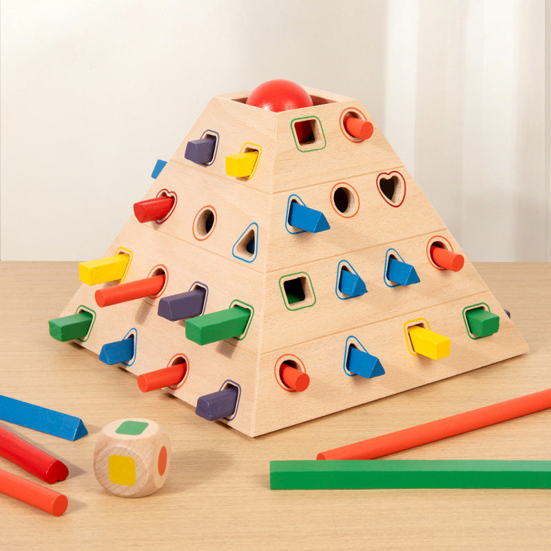 Wooden Shape Matching Pyramid