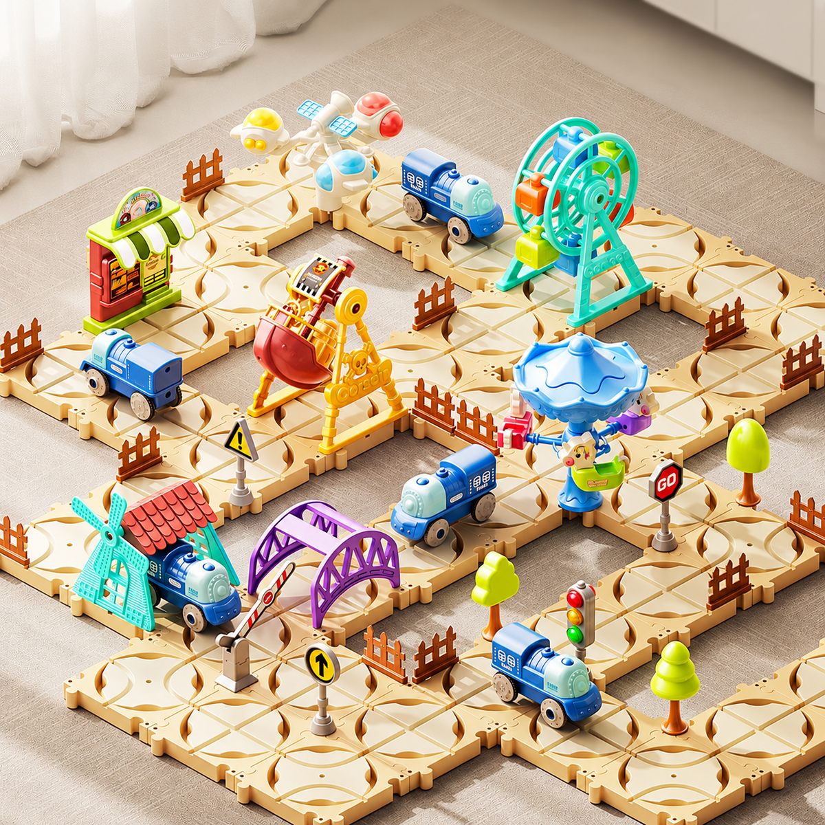 DIY Train Track Maze Adventure Play Set