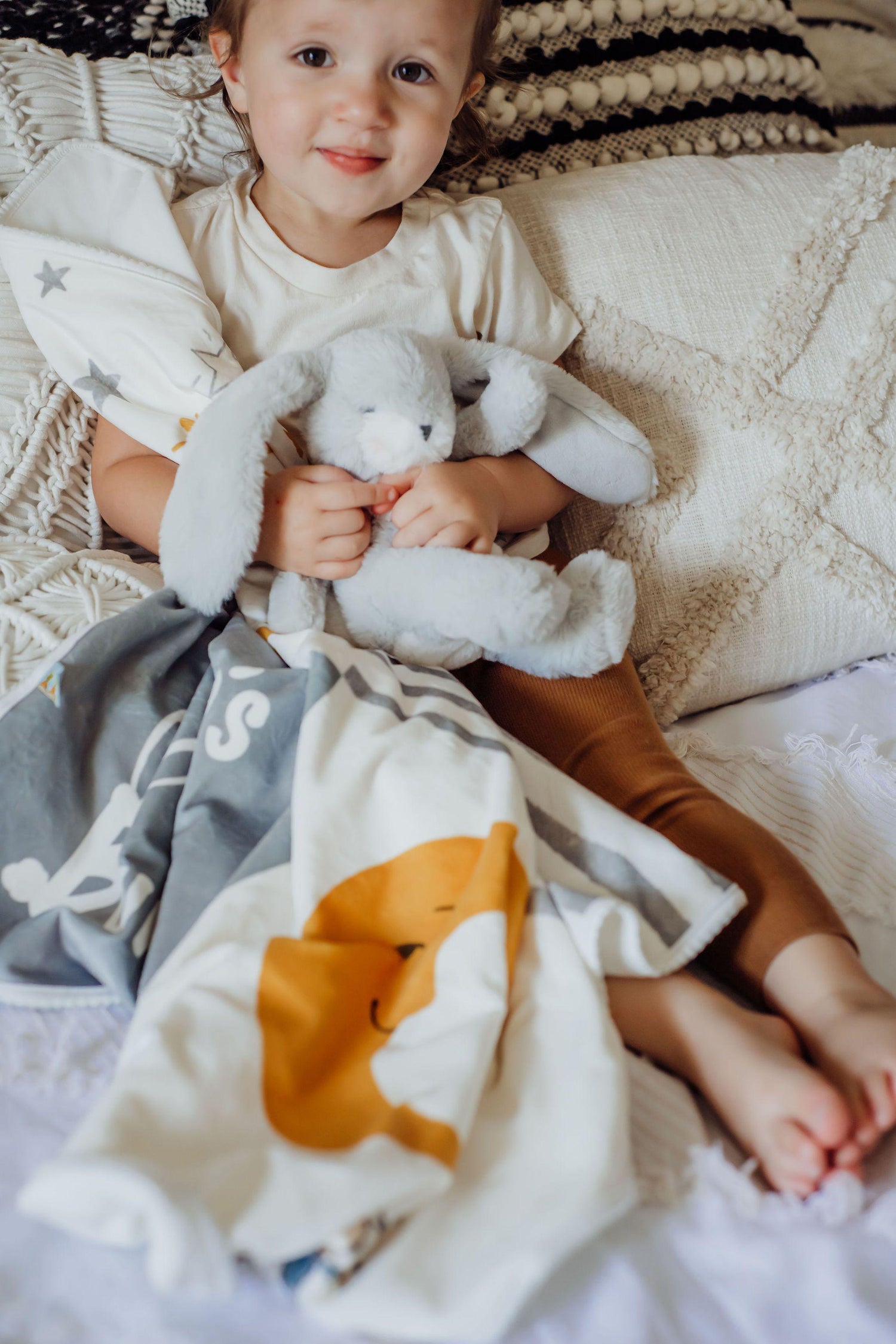 Bloom Who's a Bunny Receiving Blanket