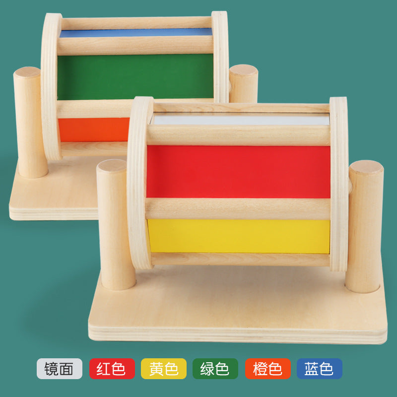 Wooden Rotating Colour Drum Sensory Toy