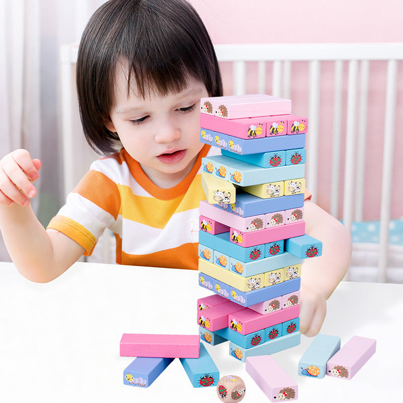 Wooden Animal Jenga Stacking & Balance Game