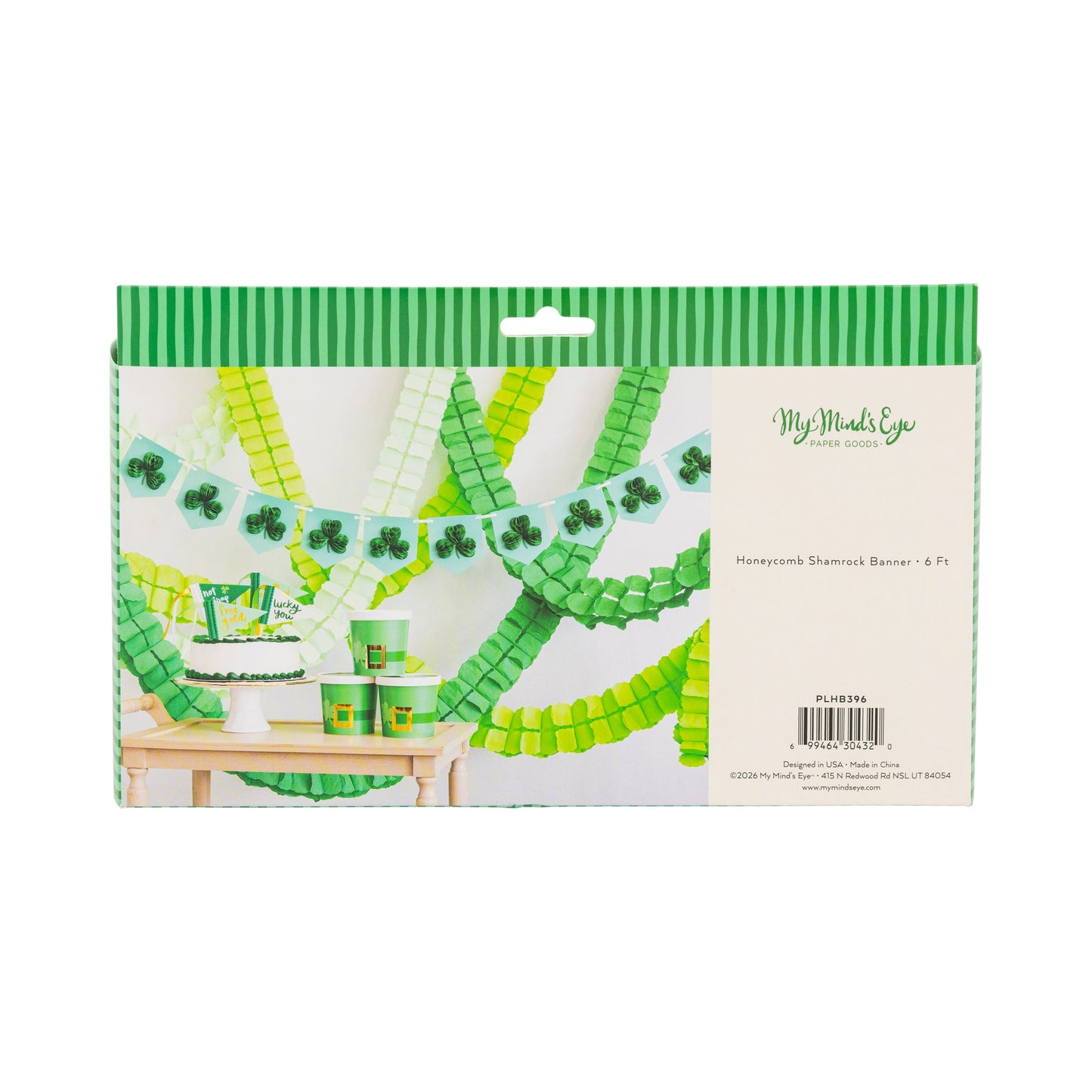 Honeycomb Shamrock Paper Banner for Party Decor