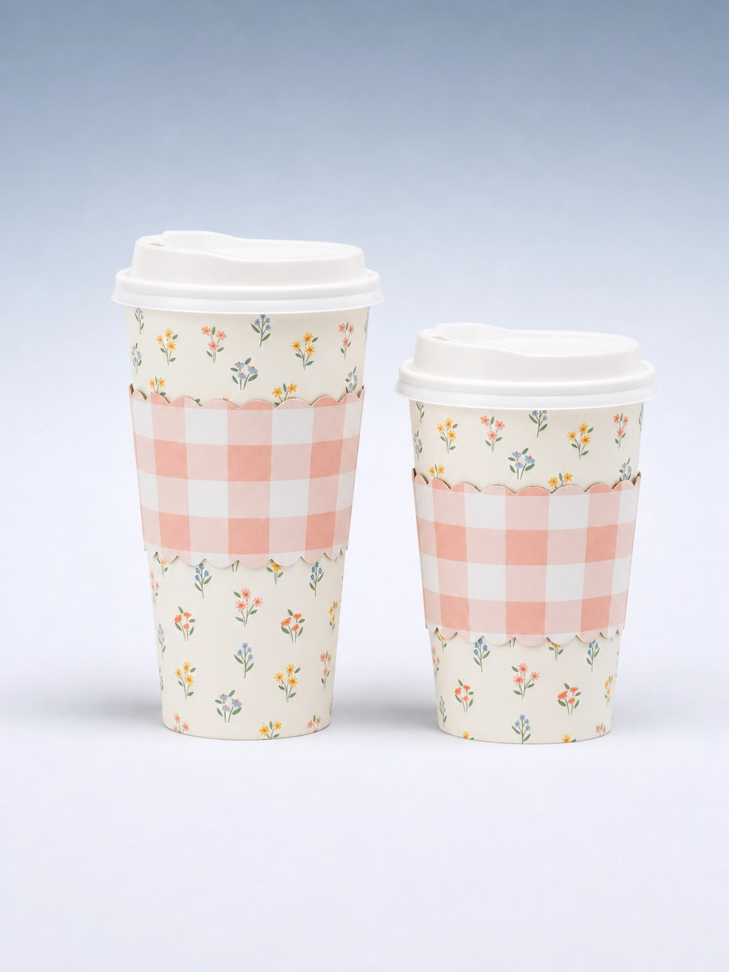 Tiny Floral Paper To Go Cups, 8 ct, 16 oz