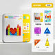 A505 56-piece magnetic building tiles set