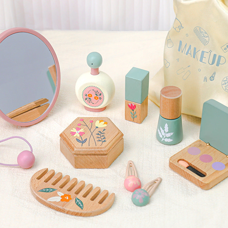 Wooden Princess Makeup & Hairdressing Pretend Play Set