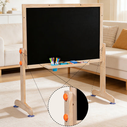Kids Wooden Adjustable Drawing & Chalkboard Easel