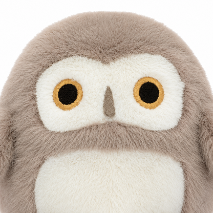 Grey Owl Plush Toy – 11cm