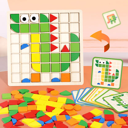 Wooden Mosaic Puzzle Set