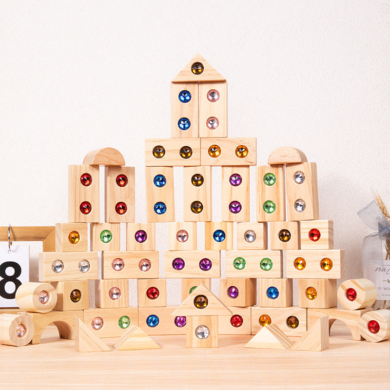 Wooden Gem Building Blocks