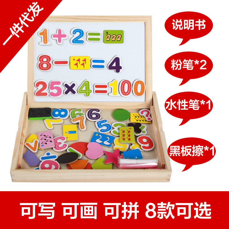 Magnetic number and shape learning board set