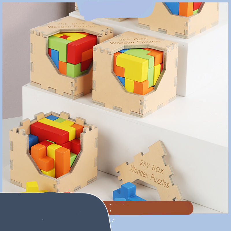 Wooden Pandora’s Box 3D Puzzle Building Block Set