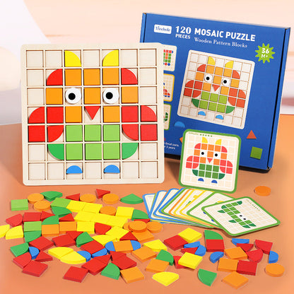 Wooden Mosaic Puzzle Set