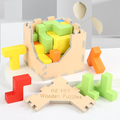 Wooden Puzzle Cube Box