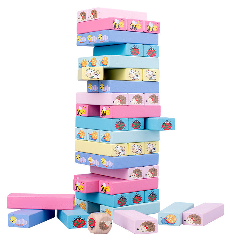 Wooden Animal Jenga Stacking & Balance Game