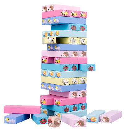 Wooden Animal Jenga Stacking & Balance Game