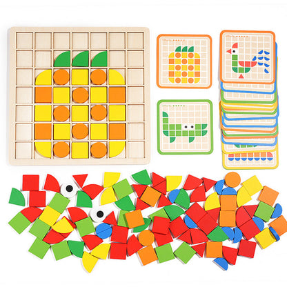 Wooden Mosaic Puzzle Set