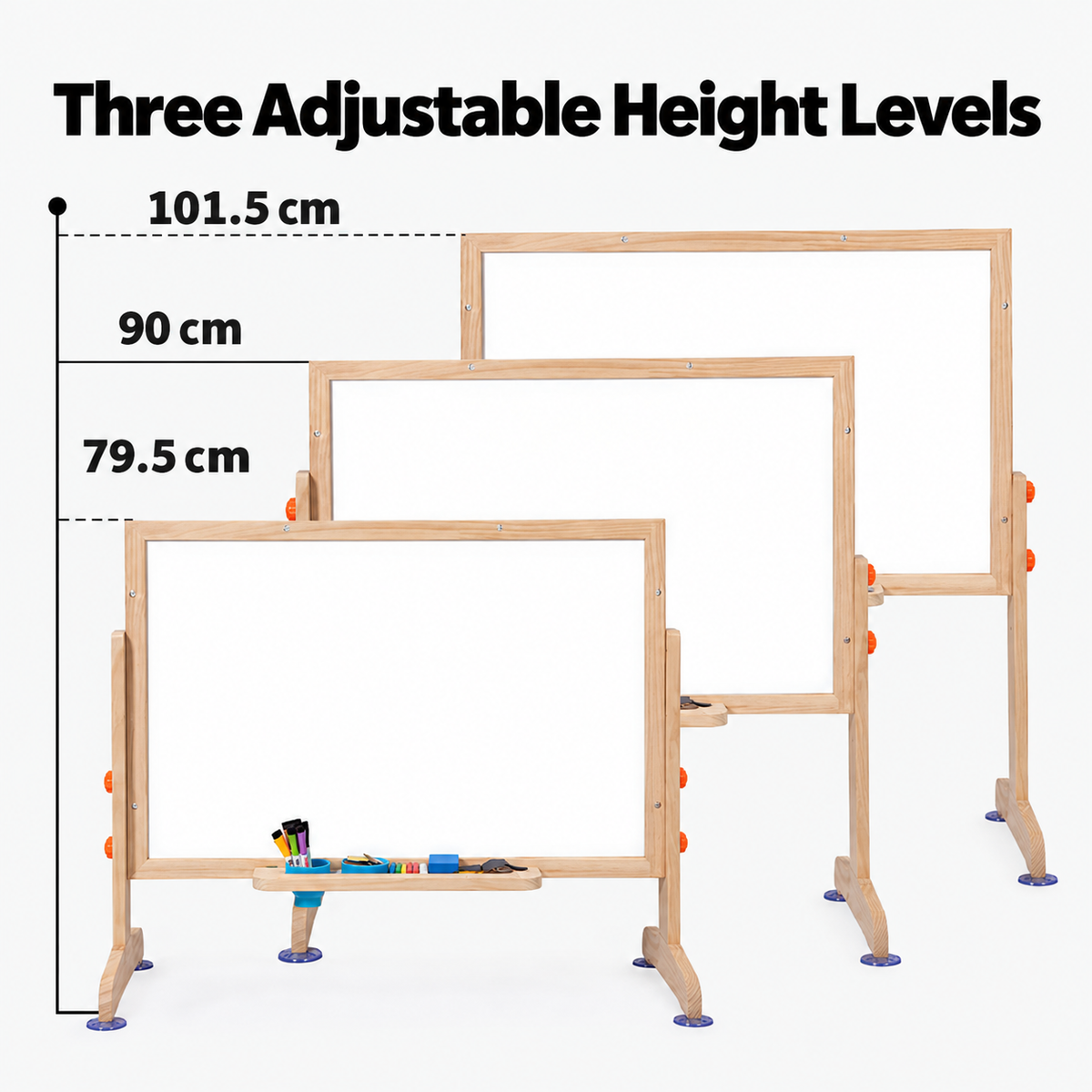 Kids Wooden Adjustable Drawing & Chalkboard Easel
