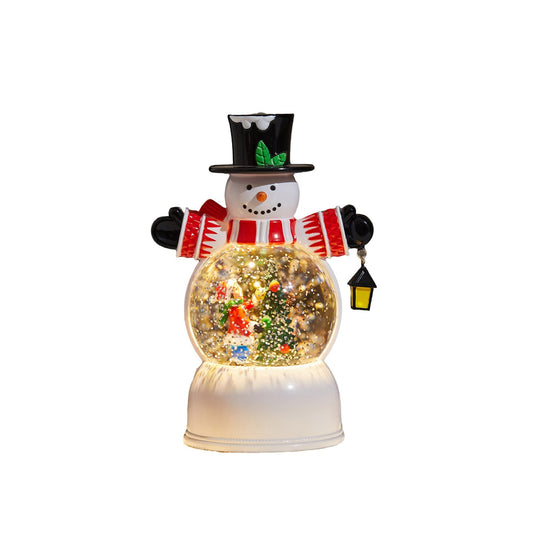 Musical Santa & Snowman Water Snow Lantern