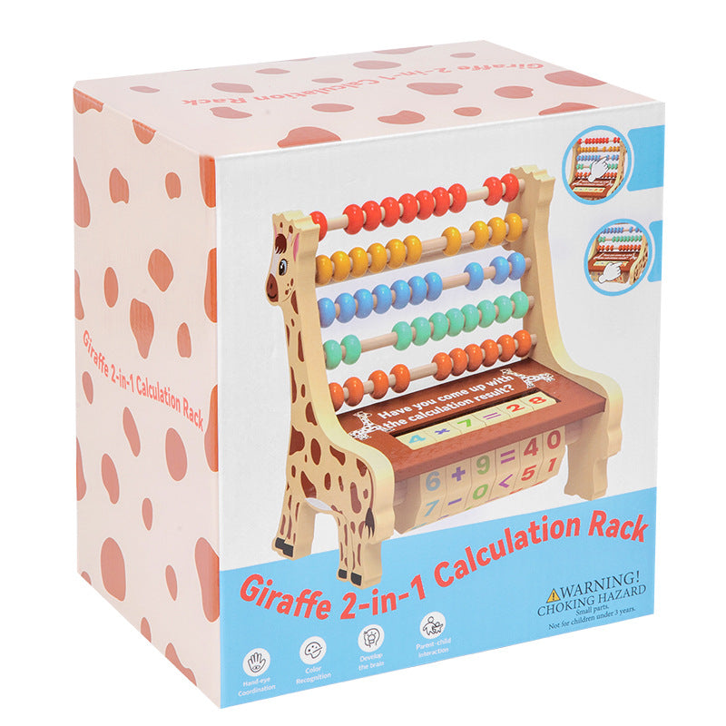 Wooden Giraffe Abacus & Math Learning Toy