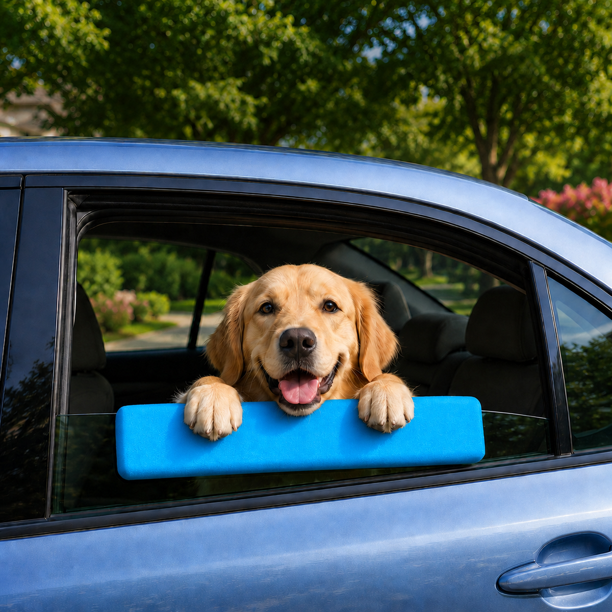 Dog Car Window Chin Rest Cushion for Road Trips - Soft Window Edge Support for Dogs, Helps Protect Paws & Car Door Trim