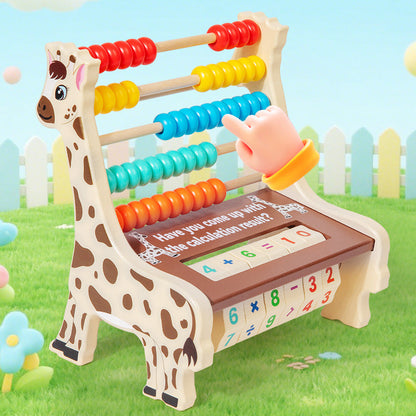 Wooden Giraffe Abacus & Math Learning Toy