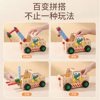 Wooden Tool Truck Building Set