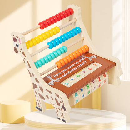 Wooden Giraffe Abacus & Math Learning Toy