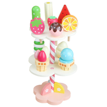 Wooden Ice Cream Dessert Stand