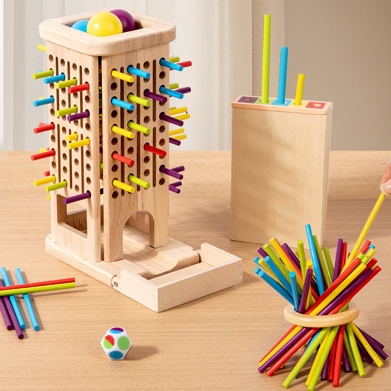Wooden 3-in-1 Stick Game for Kids