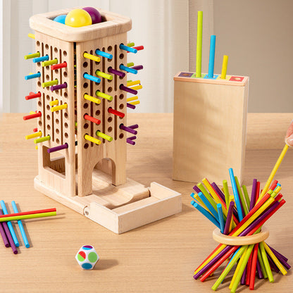 Wooden 3-in-1 Stick Game for Kids