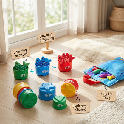 Interactive Montessori Fishing Toy for Toddlers