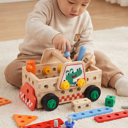 Wooden Tool Truck Building Set