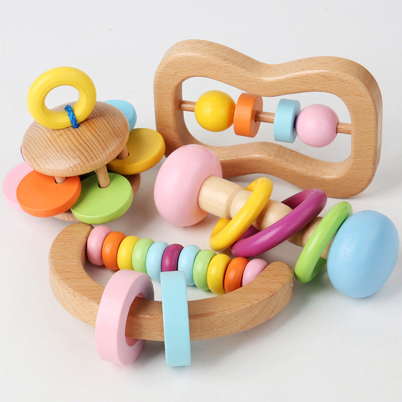 Wooden Baby Rattle Set