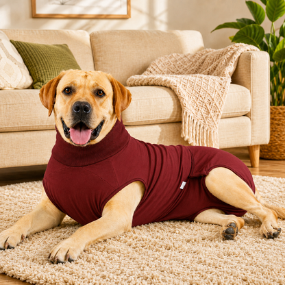 Dog Recovery Suit with Pad Layer for Post-Surgery, Heat Cycles & Licking Protection