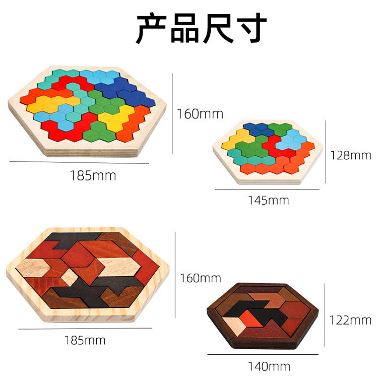 Wooden Hexagon Puzzle Game