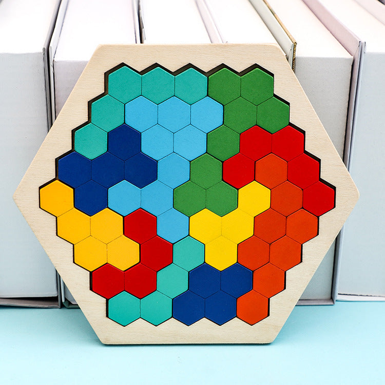 Wooden Hexagon Puzzle Game