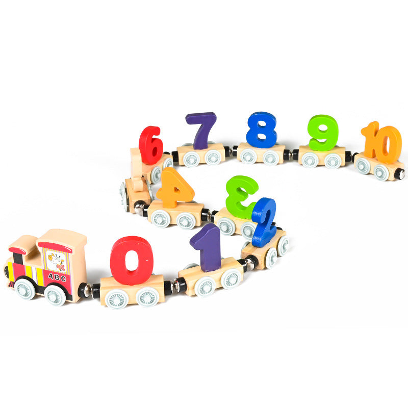 Wooden Magnetic Number Train
