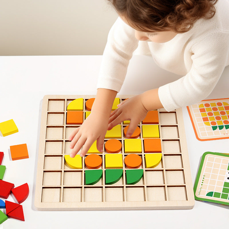 Wooden Mosaic Puzzle Set
