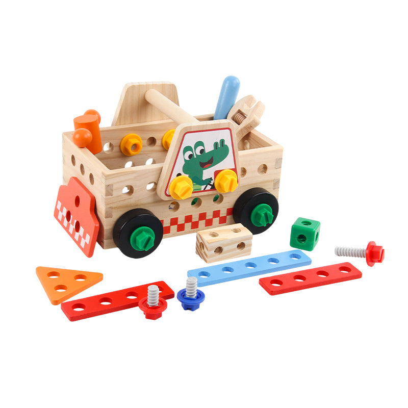 Wooden Tool Truck Building Set