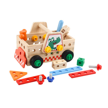 Wooden Tool Truck Building Set