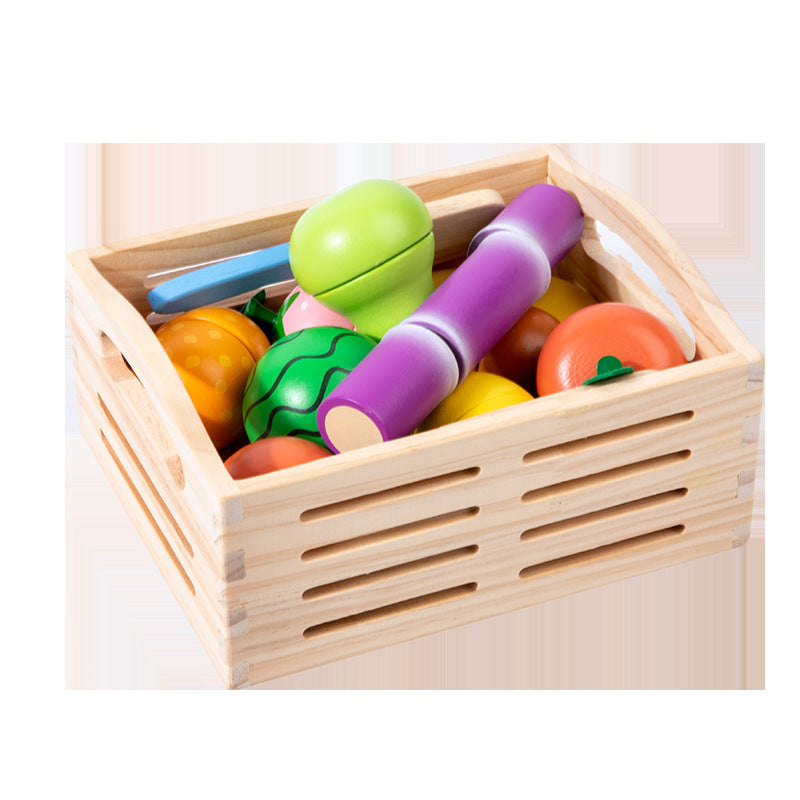 Wooden Cutting Food Play Set