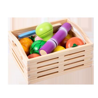 Wooden Cutting Food Play Set