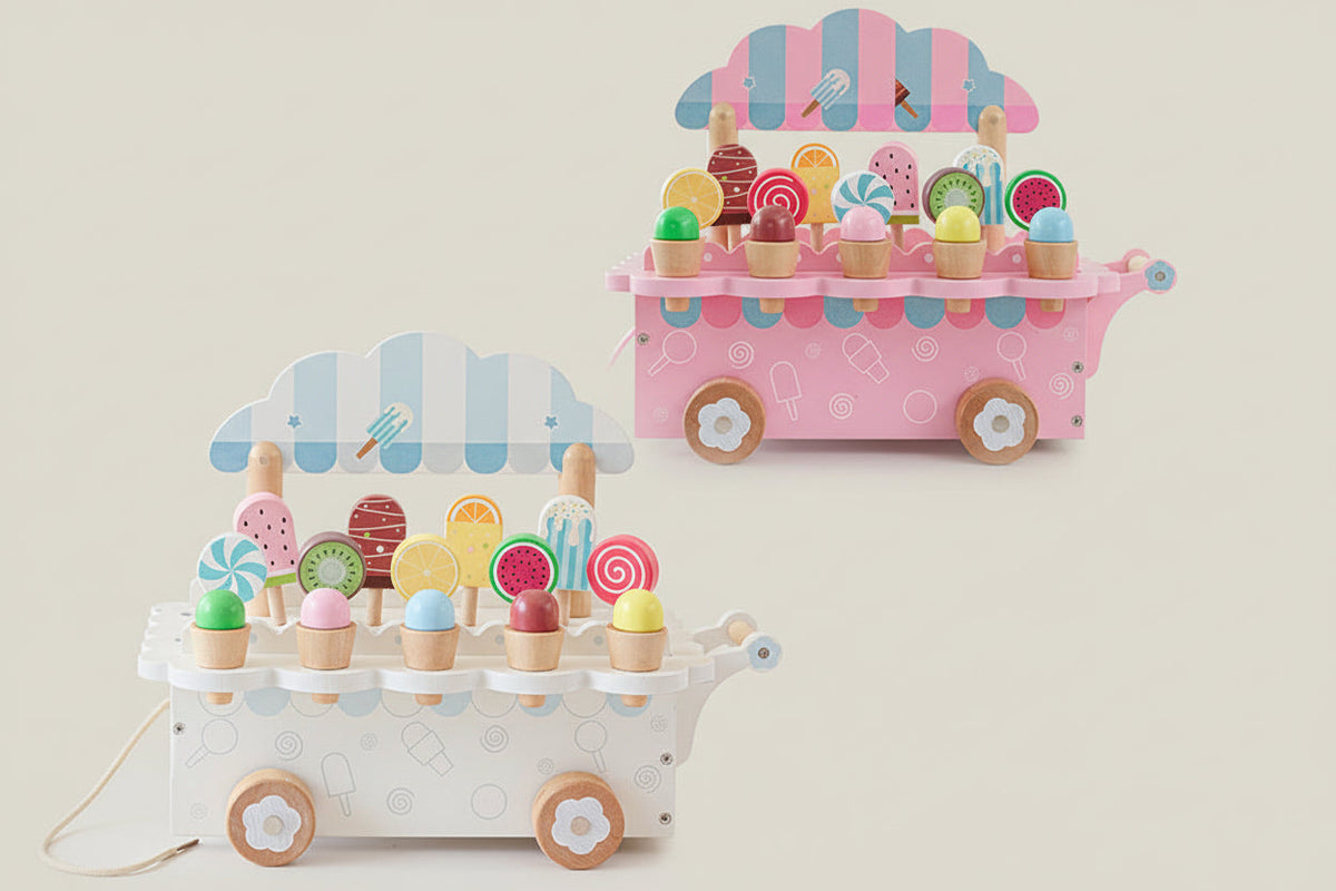 Wooden Ice Cream Cart Play Set