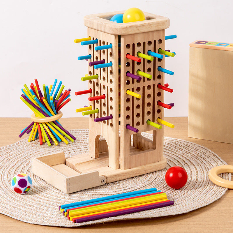Wooden 3-in-1 Stick Game for Kids