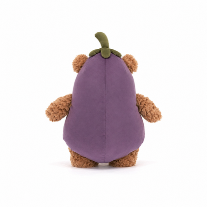 Eggplant Barcelona Bear Plush Toy – 26cm