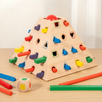 Wooden Shape Matching Pyramid