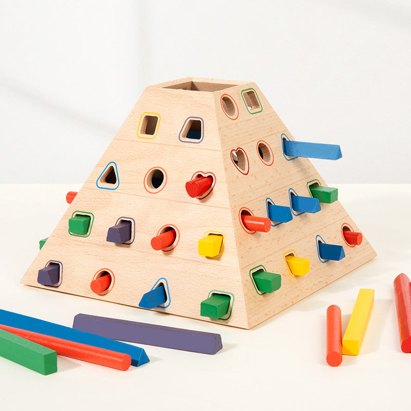 Wooden Shape Matching Pyramid